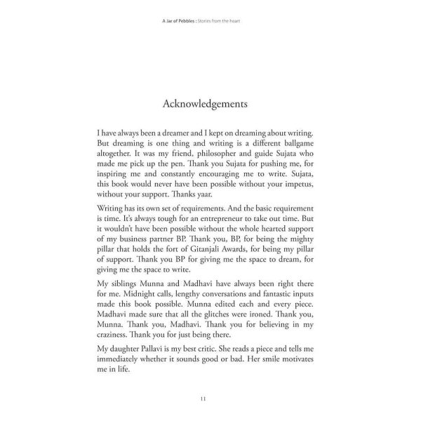 A Jar Of Pebbles stories from the heart by Krishna Mohan Tata