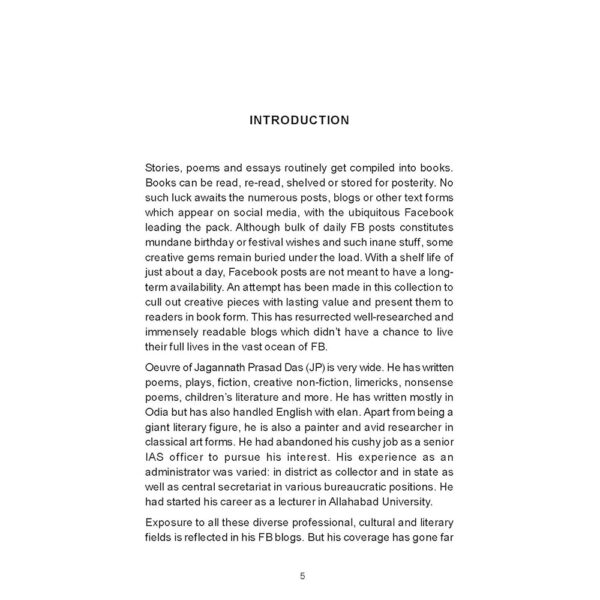 Short Takes I - Random selections from facebook posts - J P Das